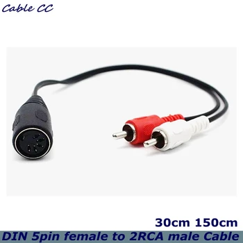 0,3 m 1,5 m 5-pinski konektor DIN za 2RCA Lotus Kabel adapter za аудиооборудования stare 5-pinski konektor Din Najbolje kvalitete