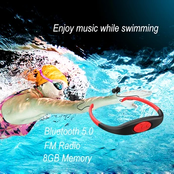 048 Vodootporne Slušalice IPX8 8 GB Bežične Slušalice, FM Radio Bluetooth Slušalica Ronjenje Plivanje, Surfanje Sport MP3 Music Player