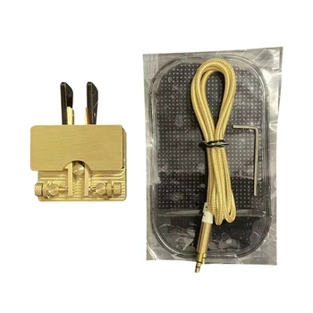1 Komplet JCY-56 Od nehrđajućeg čelika, prikladniji mesinga Telegraf ključ, ključ Automatski Morse, Dual Zakrivljenim Magnetski ključ CW (Zlatna)