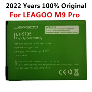 100% Original Novi BT-5705 3000 mah Baterija Za LEAGOO M9 Pro M9Pro BT5705 BT-5705 Mobilni Telefon Pametni Dijelovi Bateria Batterie