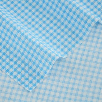 100% Pamučna Tkanina Patchwork Tkanine Tecido Tekstila za domaćinstvo u Plave i Bijele Kockice Geometrijski Ukras za Praksu Početnike