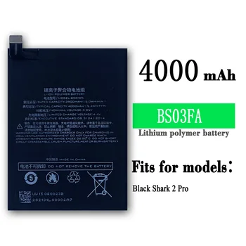 100% Xiaomi Originalni BS03FA 4000 mah Za Xiaomi Black Shark 2/2 Pro Torbica Za baterije Zamjena BS03FA Kvalitetna baterija