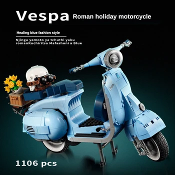 1106 KOMADA. Vespa 125 Rimski Blagdan Model Motocikla Gradivni Blokovi Kompatibilne MOC 10298 Prikupljeni Cigle Dječje Igračke Božićni Poklon