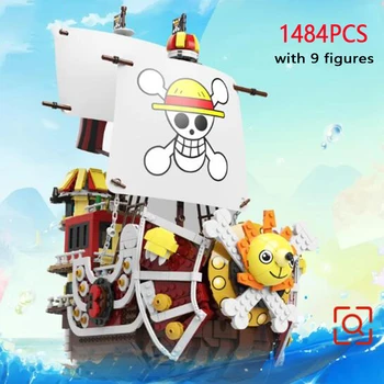 1484 kom. Gradivni Blokovi Veliki Tisuću Solarni Brod Model Set Cigle Gusarski Brodovi Crtani Igračke Za Mlade Dječake Pokloni Za Rođendan