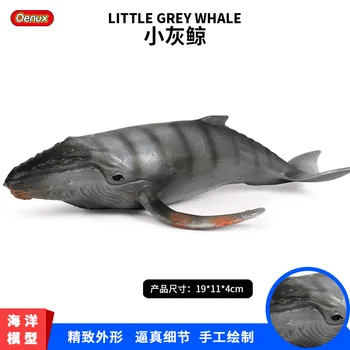 19 cm Pomorski Život divlje Životinje sivi kit Model Figure Ocean Marine Aquarium Znanje Zbirka Igračaka Uređenje Dječje darove