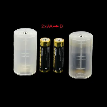 2 Baterije AA veličine u D Držač Конверсионный Adapter Prekidač Pretvarač 2 * AA 2AA u D Torbica Kutija