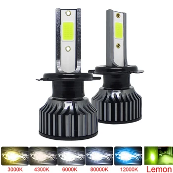 2 kom. Mini H4 H7 LED Svjetla Automobila Lampe 20000LM 6000 DO H1 H3 H11 H13 9012 9005 HB3 9006 HB4 881 H27 Beg Auto Maglu prednja svjetla