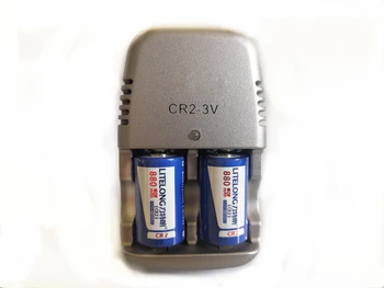 2 kom. Veliki kapacitet 880 mah 3 U CR2 litij baterija kamera punjiva baterija + 1 kom. punjač cr2