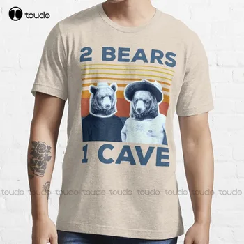 2 Medvjed 1 Špilja t-Shirt Muška Košulja Modni Prilagođene Aldult Tinejdžerski Majica Uniseks na Digitalni Tisak Modni Zabavne Nove Xs-5Xl