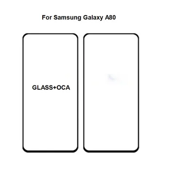 2 u 1 Vanjski Objektiv Za Samsung Galaxy A80 sa zaslonom osjetljivim na dodir, Poklopac Prednjeg Stakla, LCD zaslon s Ljepilom OCA SM-A805F/DS 2019 Visoke kvalitete