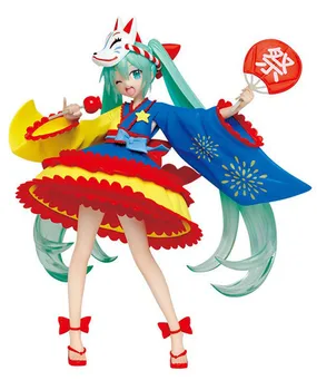 20 Cm Figure Anime Мику Kawai Toys Lutka Japanski Ljetni Festival Odjeća Za Kupaonicu PVC Materijal za Ukrašavanje Poklona