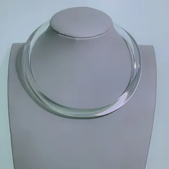 2021 Novelly Veliki 10 mm Akrilni Transparentni Vanjski Чокер Ogrlice za Žene Visoka Kvaliteta Crystal Cijele Kratkom Ovratnik Ogrlice Nakit