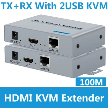 2021 WIistar HDMI KVM Produžni kabel preko IP mreže RJ45 Ethernet UTP KVM Produžni USB HDMI 100 M KVM Produžni kabel CAT5 kabel CAT6