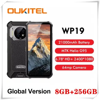 2022 Globalna verzija Oukitel WP19 IP68 Izdržljivi Pametni telefon 21000 mah 8 GB + 256 GB Mobilni telefon Noćni vid 64 MP 90 Hz, 4G i NFC Mobilni telefon