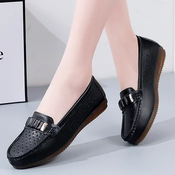 2022 godine Godišnja ženska obuća od сетчатого materijala, lagan, prozračan casual cipele bez-uvezivanje, Monotono Univerzalna obuća ravnim cipelama sa spuštenim podvozjem, Zapatos De Mujer
