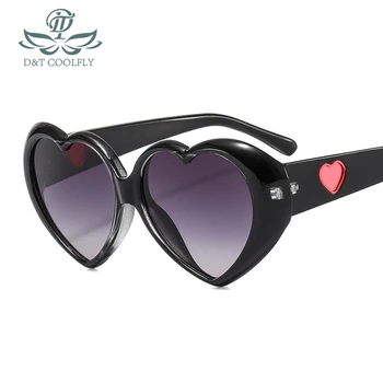 2022 Nove Modne Sunčane Naočale u stilu Srca, Ženske Šarene Leće, Okvir za PC Logo u obliku Srca, Kvalitetne Vintage Naočale, Trend Proizvod UV400
