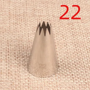 22 # Otvorena Star 9-Зубный Krema Za Ukrašavanje Usta 304 Nehrđajućeg Čelika Za Pečenje DIY Alat Mali Broj