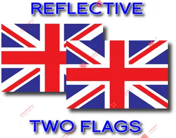2x Zabavna Auto Oznaka СВЕТООТРАЖАЮЩАЯ Naljepnica Sa Zastavom Ujedinjenog Kraljevstva Naljepnice BRITANSKI UNION JACK je NAPRAVIO u SAD-U