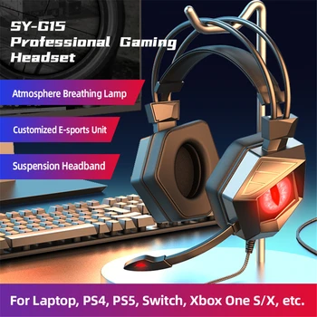 3,5 mm Niske Latencije Gaming Slušalice Za PC Gaming Slušalice Igra Stereo Mikrofon Ožičen Slušalice Za Računalo PS4 i Xbox One PS5