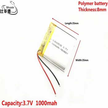 3,7 U, 1000 mah 803535 Polymer li-ion/li-ion baterija za tablet PC, GPS, mp3, mp4