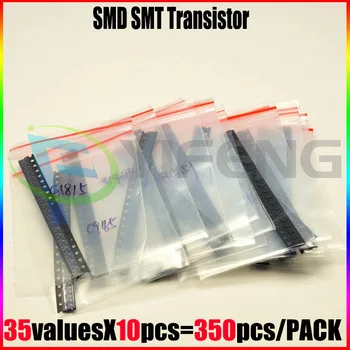 350 kom. 35 vrijednosti SOT-23 SMA 35 vrijednosti * 10 kom. = 350 kom./lot SMD SMT NPN PNP Tranzistor i dioda Asortiman Kit