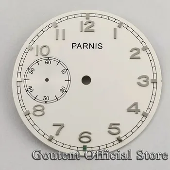 38,9 mm Bijeli Brojčanik Sata Parnis Pogodan za ETA 6497 Sea-gull st36 Mehanizam sat suočava Ručni sat