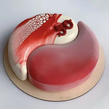 3D Oblika YIN YANG Silikonski Kalup Za Ukras Oblika Glazura Bomboni Šećerna Bubble Gum Pasta Oblika Kolač Zanat Otisak Kalupa Za Pečenje
