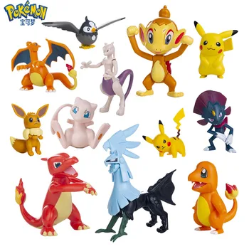 4-13 cm Anime Lik Pokémona Pikachu Чаризард Mewtwo Silvally Eevee Figurica Model Igračke Dječji Rođendan Pokloni