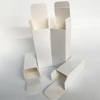 50шт 4x4x16 cm/4x4x12 cm mala veličina Pravokutna Bijela Pakiranje Kutija Sklopive Kutije Za Eteričnih Svijeće Poklon Pakiranje Boce Ulja