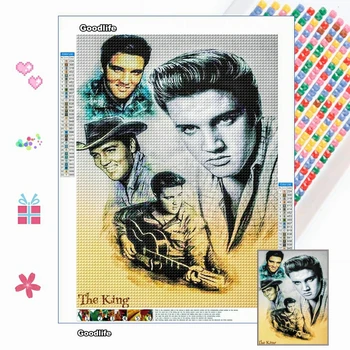 5D DIY Diamond Slika Elvis Presley Pun Trg/Kružna Bušilica Setovi Za križićima Mozaik Vez Rhinestones Slika Kućni Dekor