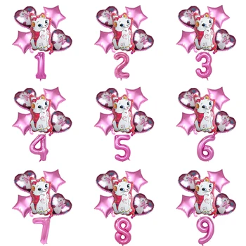 6 kom. Starohrvatski Pink Vjenčanje je Dan Rođenja Disney Marie Mačka Folija Balon Dječji Tuš Godišnjicu Događaj Večernje Dekor Isporuke