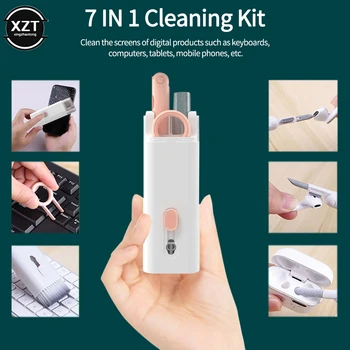 7-u-1 Set Četkica za čišćenje računalne tipkovnice, Olovke Za Čišćenje Bluetooth Slušalica Za Airpods 3 Pro, Alat Za Čišćenje Slušalice, Tegljač Tipki