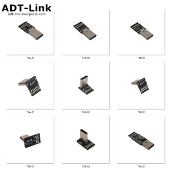ADT USB 3.1 Tip C Kutni Priključak DIY USB C Tip Muški Ženski aparat za varenje Adapter T1 T2 T3 T4 T5 TX-TX/TX-RX