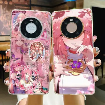 Anime Genshin Impact Yae Miko Torbica za telefon Samsung S21 A10 za Redmi Note 7 9 za Huawei P30Pro Honor 8X 10i torbica