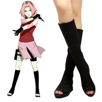 Anime Шиппуден Харуно Sakura Cosplay Odijelo Crne Cipele Ninja Casual Moda Cipele Za Nastupe Na Pozornici Comic Con