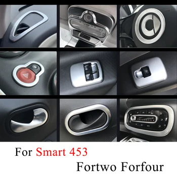 Auto-Stil Srebrna ABS Plastike Ukrasni Poklopac Unutarnje Izmijenjene Dijelove Za Mercedes Smart 453 Fortwo Forfour Auto Oprema