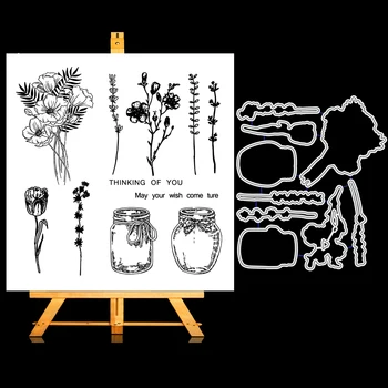 AZSG Boca/Cvijeće/Lišće Prozirni Silikon Markice za Rezanje Marke Za DIY Scrapbooking Izrada Razglednica foto Album Dekorativni Zanata