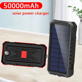 Banka Solarne energije 50000mAh Solarni Punjač s dva USB porta i Tpyc-c Vanjski Punjač Power Bank za Android lphone