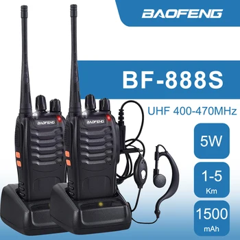 Baofeng Prijenosni prijenosni radio 888 S dual-band Radio Primopredajnik UHF 400-470 Mhz za Tvornički Skladišta BF-888S Slušalice, Prijenosni prijenosni radio