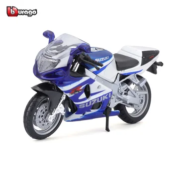 Bburago 1:18 Suzuki GSX-R750 pravi ovlašteni simulacijski model motocikla od legure, autić, model injekcijskog prešanja, poklon zbirka