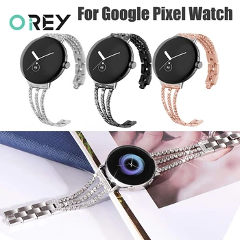 Bez Fuga Klasična Kopča Metalni Remen od Nehrđajućeg Čelika za Google Pixel Watch remen za Pixel Watch Narukvica Zamijeniti Remen za sat