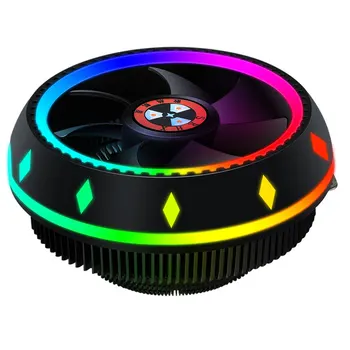Bešuman RGB Led Vazdušni Cpu Hladnjak Ventilator Stolno Računalo Radijator Radiato Šarene Hlađenje za Intel 115X AMD 10x10x2,5 cm