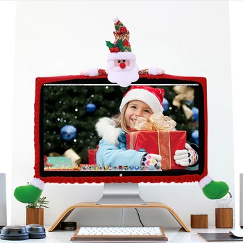 Božićni prijenosno računalo i LCD-zaslon monitora uređenje omota odijelo dekor