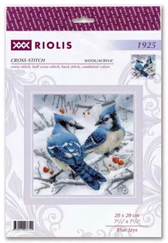 Broje Skup za vez Križić Happy Mouse Ručni rad je Ručni Rad Za Vezenje 14 karatnog Vez Križić Riolis 1925 plava ptica u snijegu 30-30