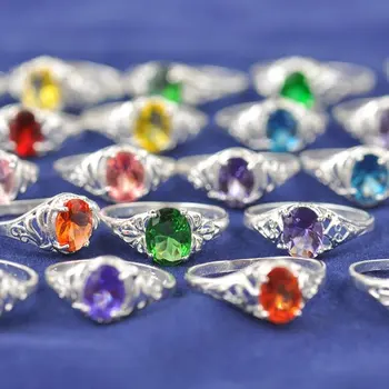 Brza dostava 100 kom. bez poklon kutije mješoviti boje dimenzije 925 Sterling Silver nakit modni prsten prsten 925 nakit