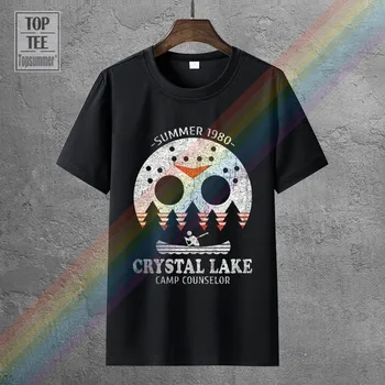 Camp Crystal Lake Savjetnik Majica Zabavne Majice Horor Lubanju Moda Majica Par Majica Klasicni Gotička T-Shirt