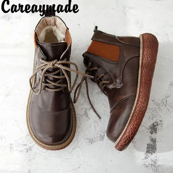 Careaymade -udoban маффиновые cipele s debelim potplatima od uvezivanje u stilu faksu, pliš tople ženske čizme, zimske i полусапожки, kratke čizme