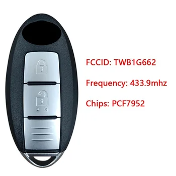 CN027035 Za jukebox Note Micra Cube FCC TWB1G662 Pametni ključ 2 Gumba 433,9 Mhz PCF7952 Čip
