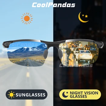 CoolPandas Gospodo Aluminija-Magnezij Photochromic Sunčane Naočale Polarizirane Sunčane Naočale Za Vožnju Kameleon Dnevni Noćni Vid gafas de sol