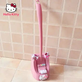 Crtić Slatka Toaletni Zube Hello Kitty s Osnovom za Dezinfekciju, Set za Čišćenje Duge Ručke, Wc Kupaonica, Četka za čišćenje Wc-a